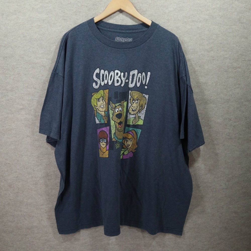 Scooby-Doo T-Shirt 4XL Graphic Mystery Inc Gang Y2K Cartoon Charcoal Heather